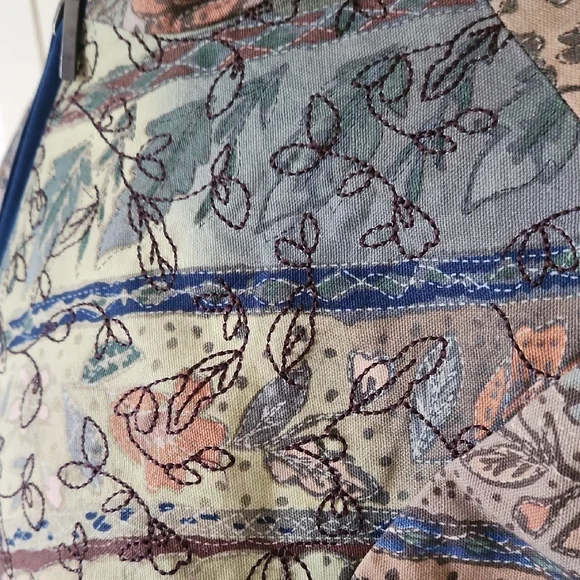 Coldwater Creek Multicolor Patterned Floral Jacket With Embroidery - Picture 8 of 11